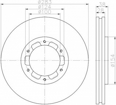 HELLA PAGID 8dd355118441 -  Тормозной диск